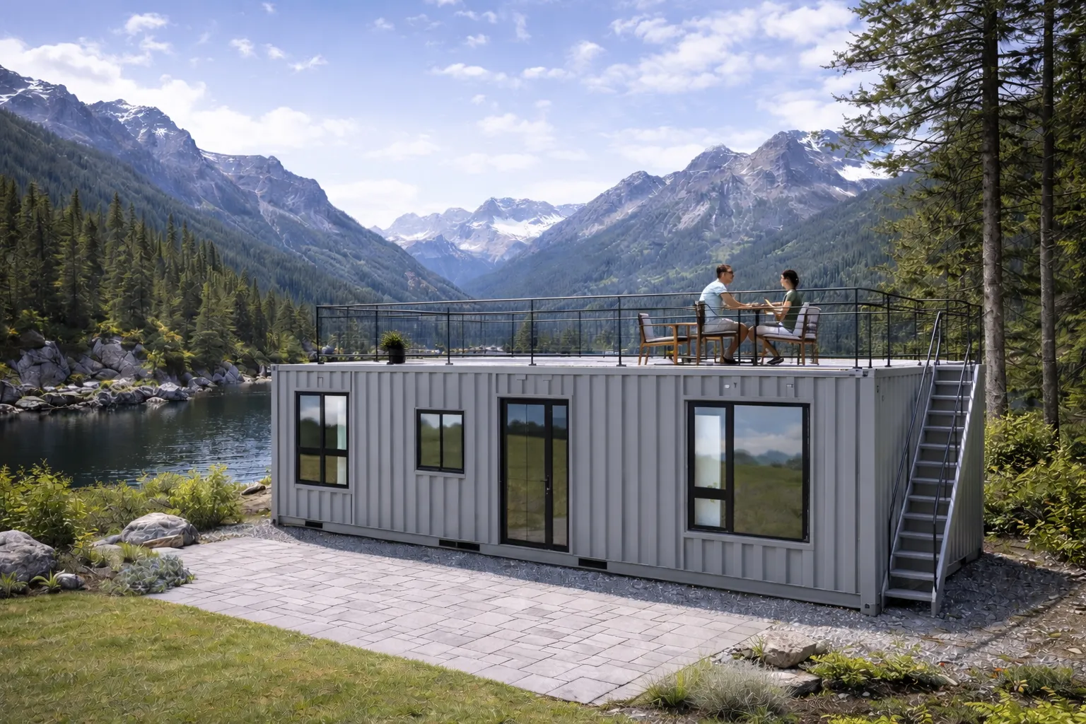 Maison Conteneur 40' Premium — Chalet locatif — Laurentides, QC